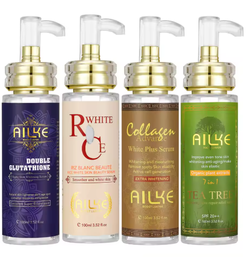 AILKE Brightening Serum, Hydrating Serum, Collagen & Glutathione Formula for Dark Spots, Fine Lines & Wrinkles, Face & Body Brightening Serum